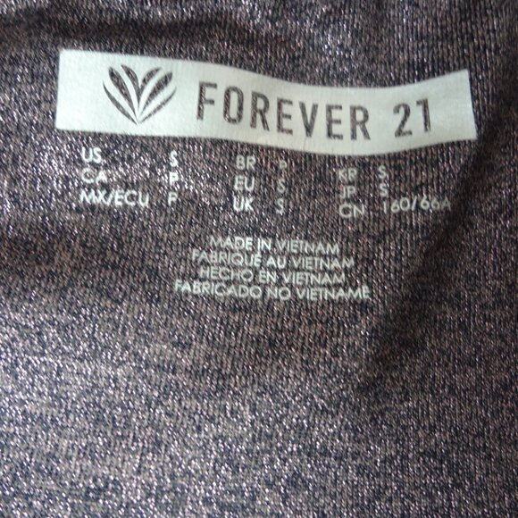 FOREVER 21 DARK PURPLE GLITTER WOMENS BIKE SHORTS STRETCH SIZE SMALL L88 - Picture 4 of 4